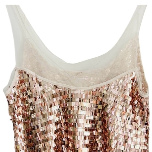 Free People Intimately Disco Fever Mini Dress Slip
Gold Sequin Mesh NWOT - Picture 3 of 6